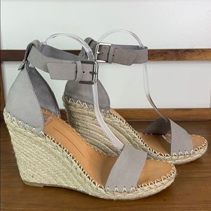 Dolce Vita Noor Leather Espadrille Wedges 8 1/2